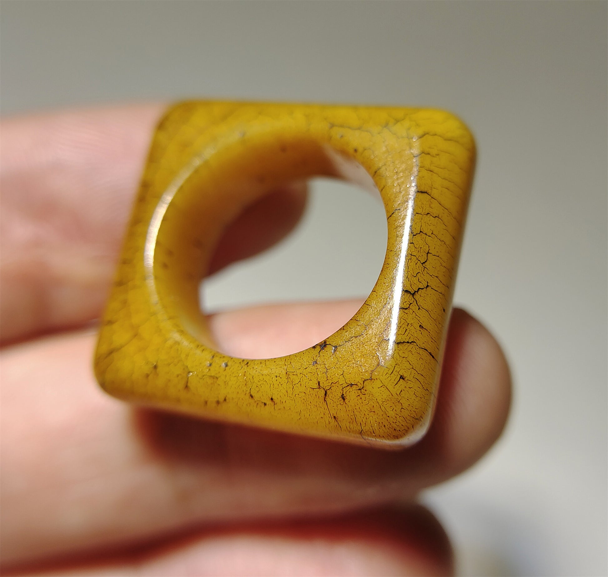 Real Tibetan Old Antique Yak Bone Pendant Ring Amulet Mala Prayer Kapala Bead Doughnut Lucky Talisman Donut