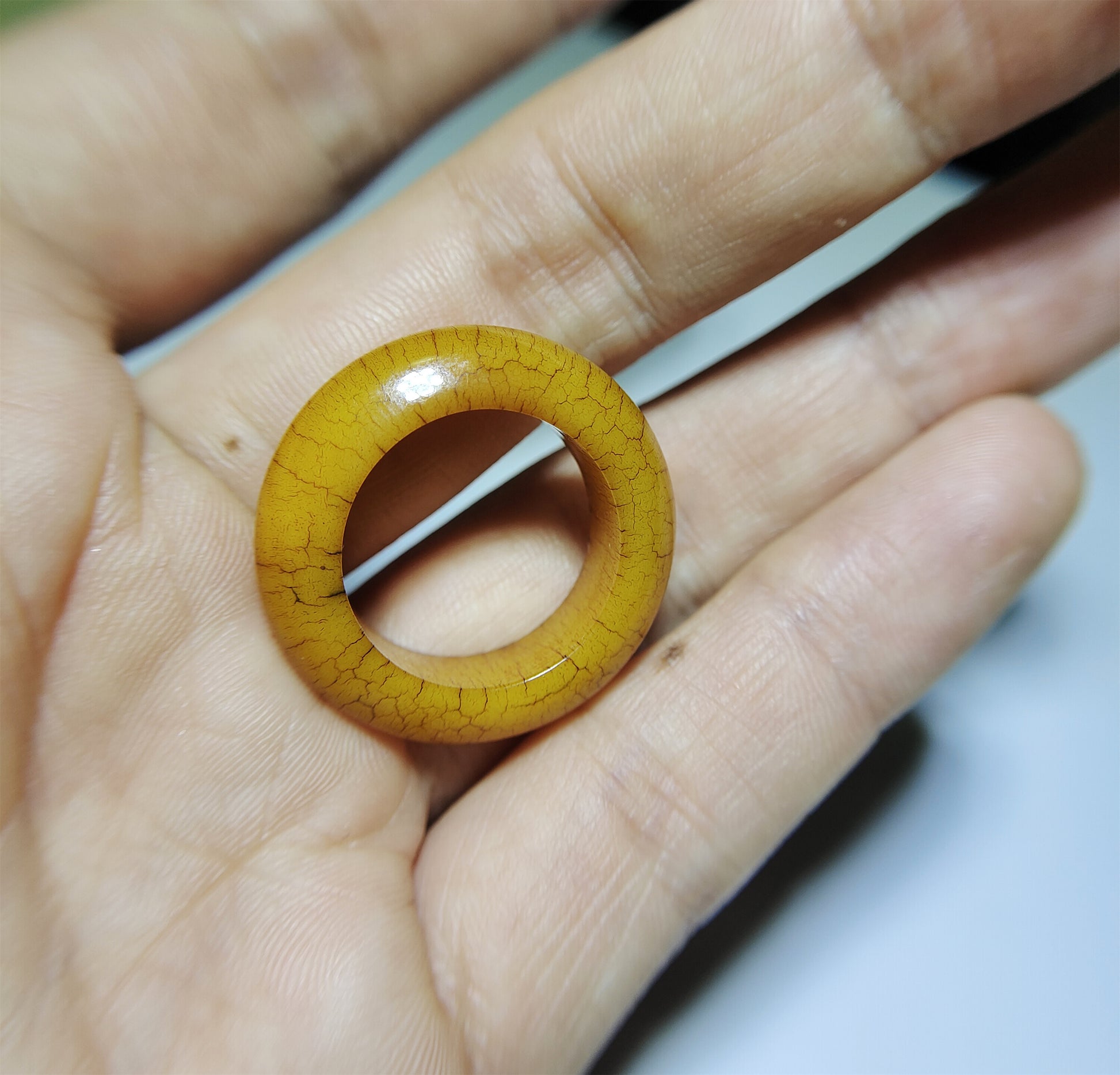 Real Tibetan Old Yak Bone Amulet Doughnut Ring Kapala Beads Antique Pendant Mala Prayer Lucky Talisman Donut