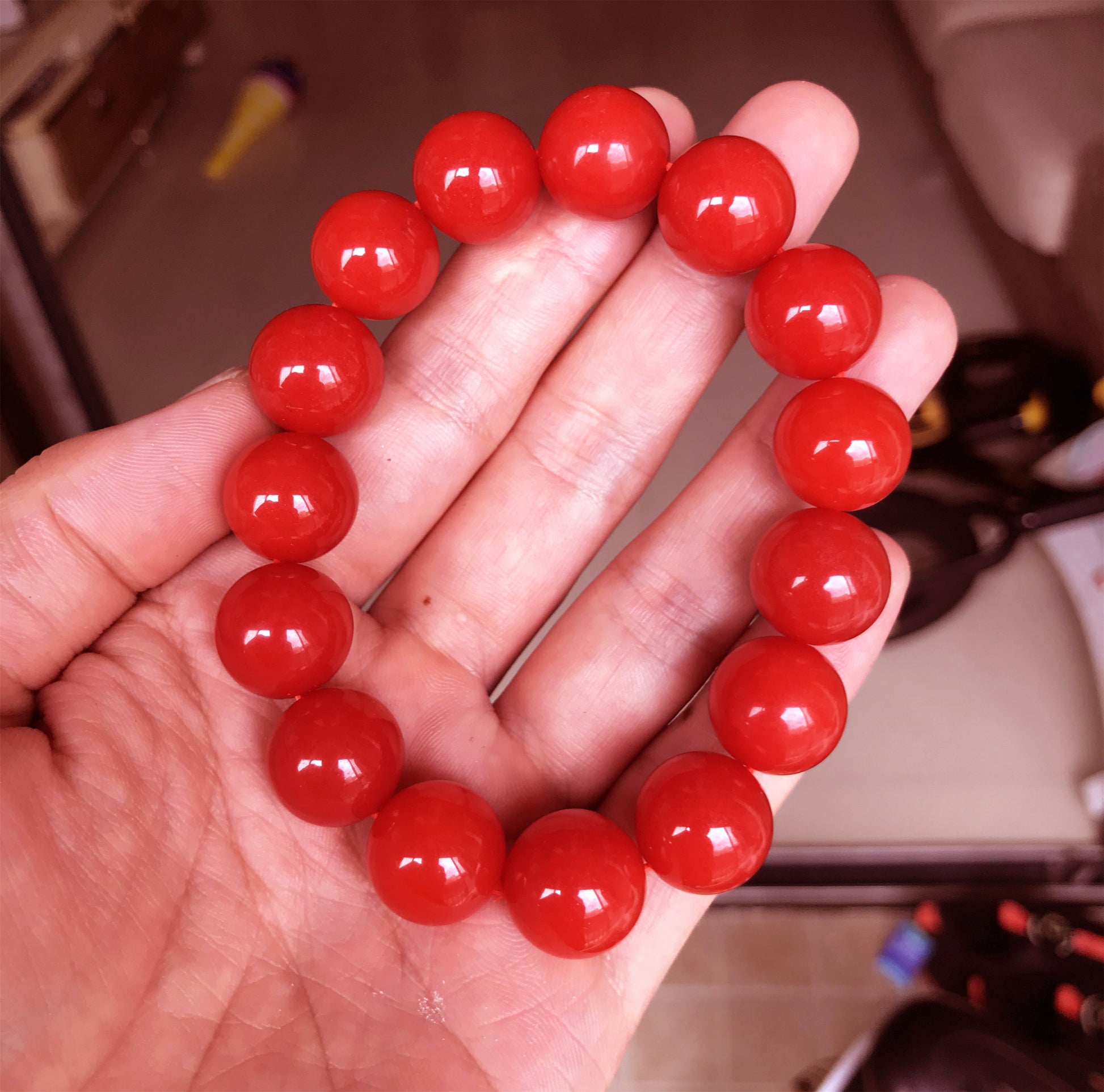 Real Tibetan Red Pema Raka Agate Bracelet Mala Prayer Beads Nanhong Carnelian Rosary Himalaya Genuine Worry