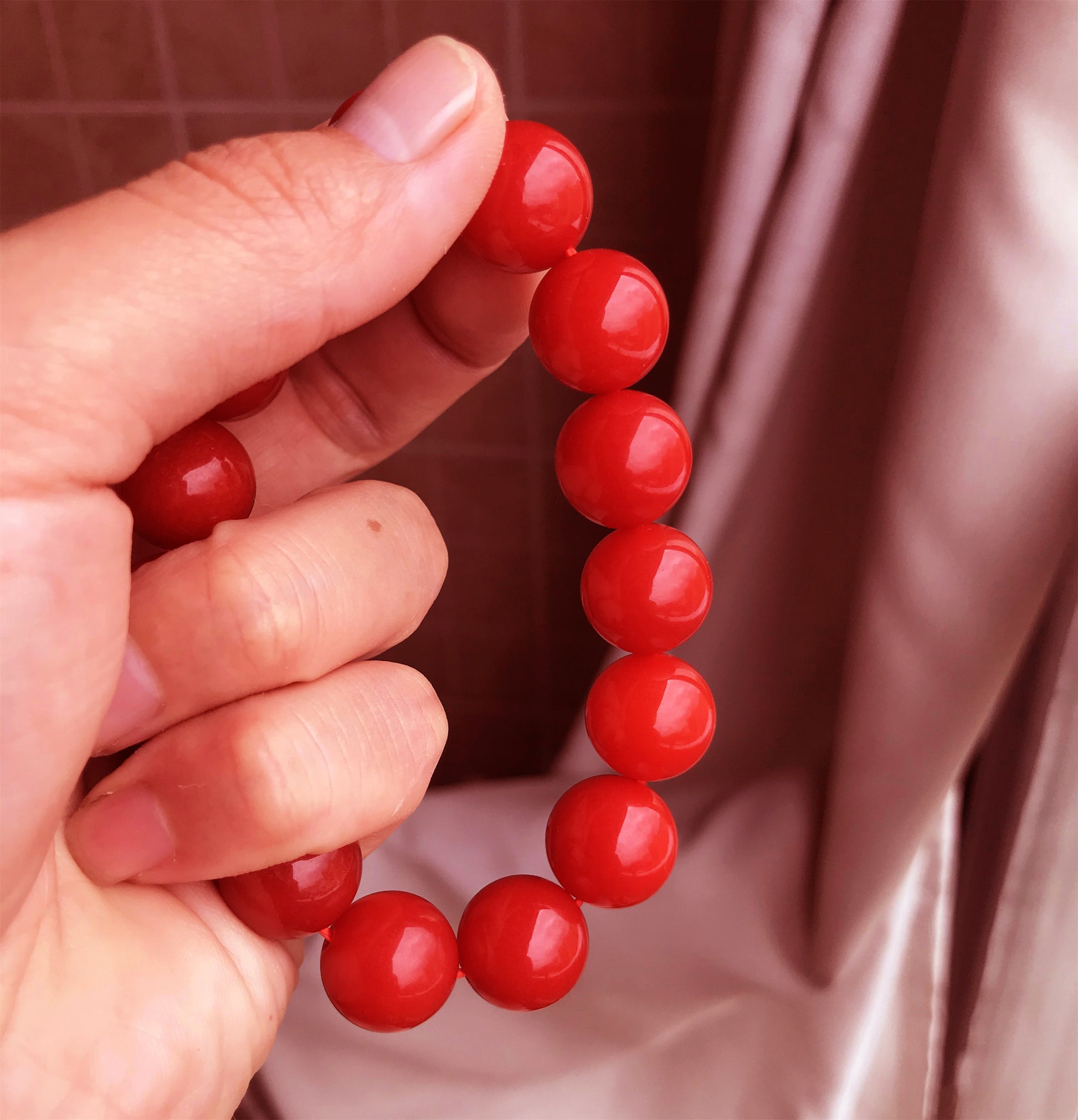 Real Tibetan Red Pema Raka Agate Bracelet Mala Prayer Beads Nanhong Carnelian Rosary Himalaya Genuine Worry