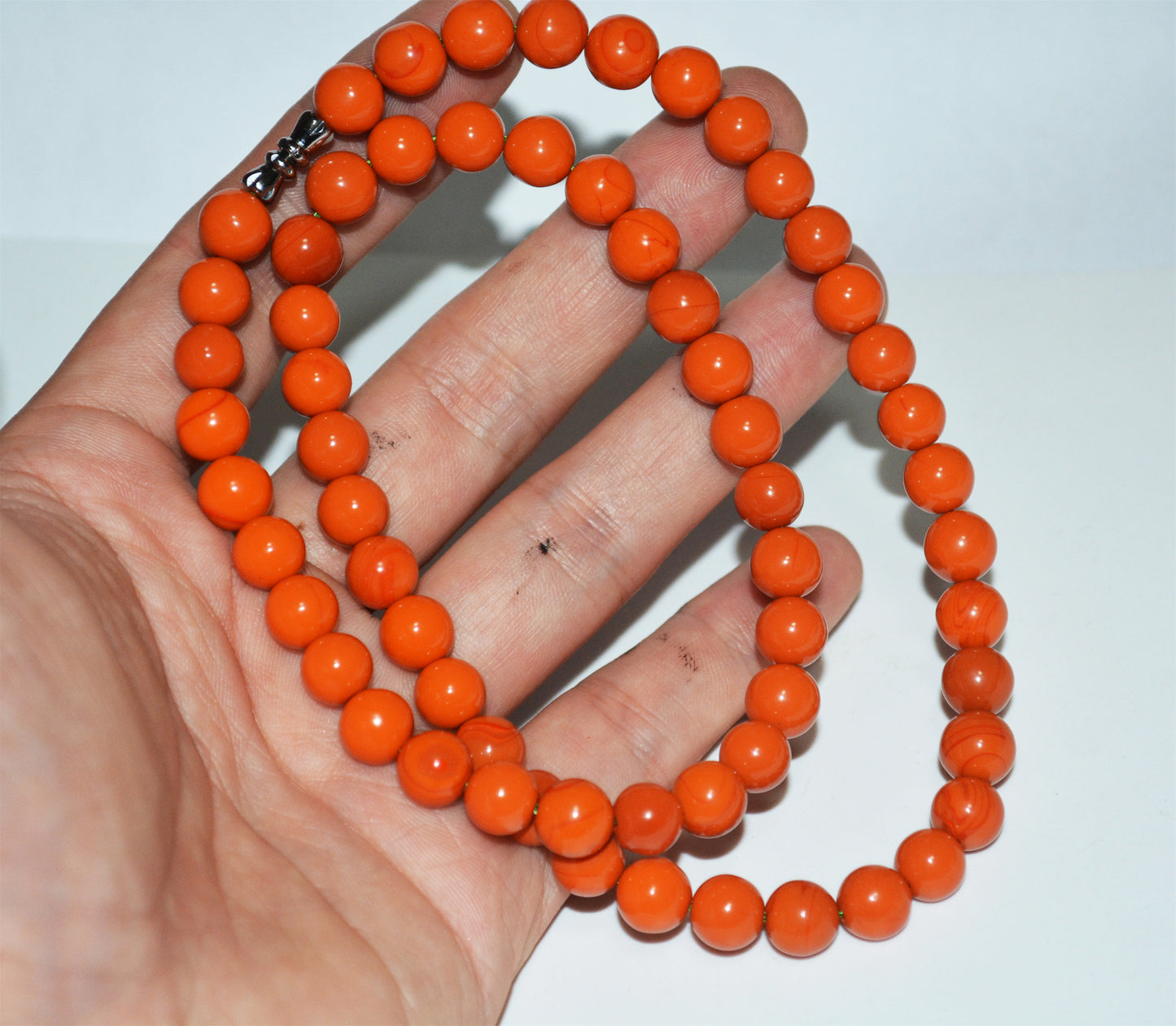 Real Tibetan Red Pema Raka Agate Necklace Mala Prayer Beads Nanhong Carnelian Rosary Himalaya Genuine Chain