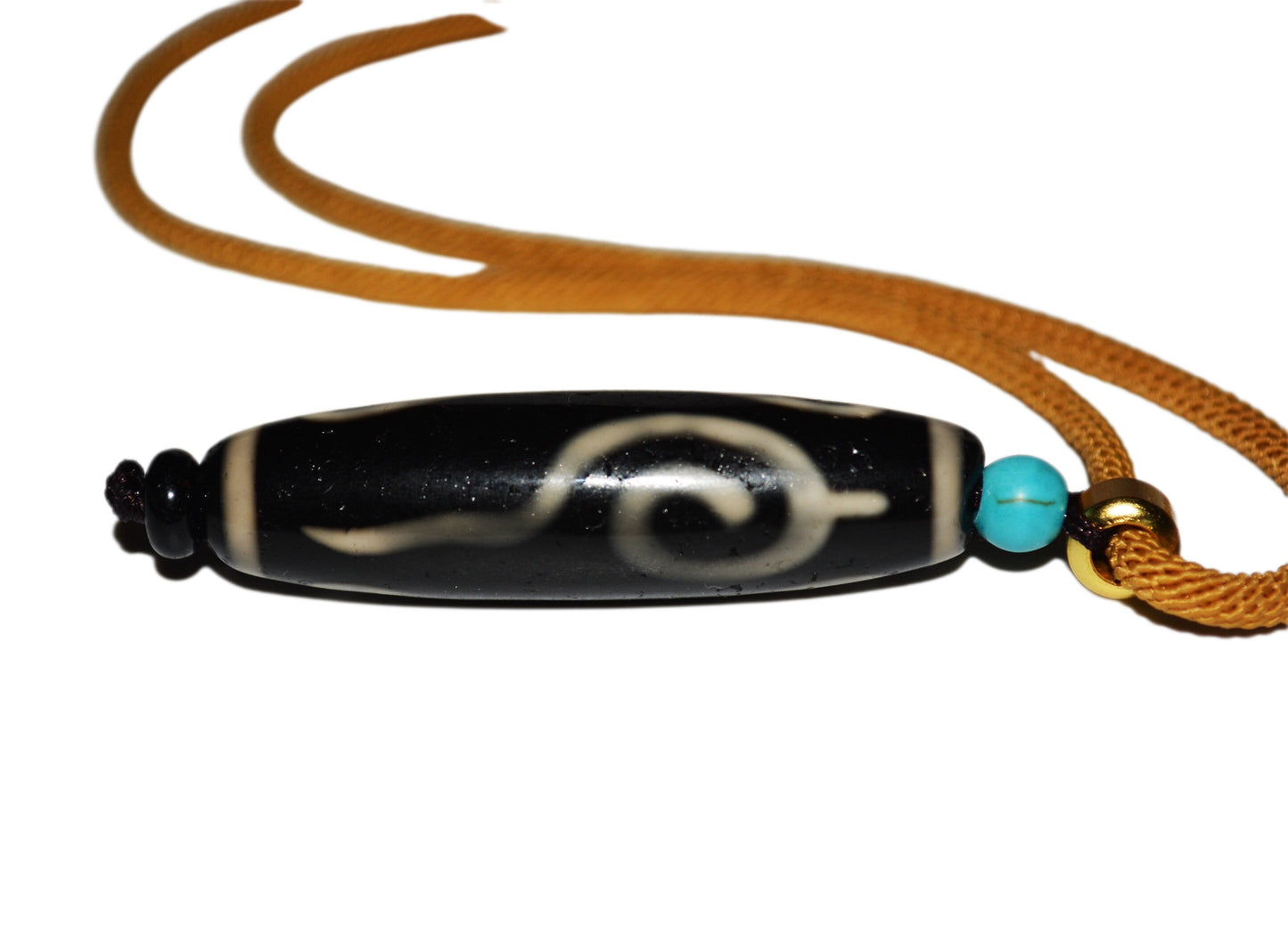 Real Ancient Tibetan Ruyi Four Eyes Dzi Bead Amulet Pendant Himalaya Agate Old Genuine Pure 4 Eyed Gzi Talisman Bracelet