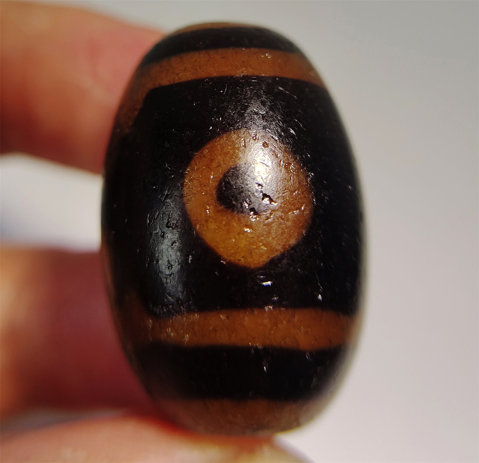 Real tibetan ancient three eyes dzi bead amulet genuine old himalaya agate 3 pure gzi pendant talisman bracelet