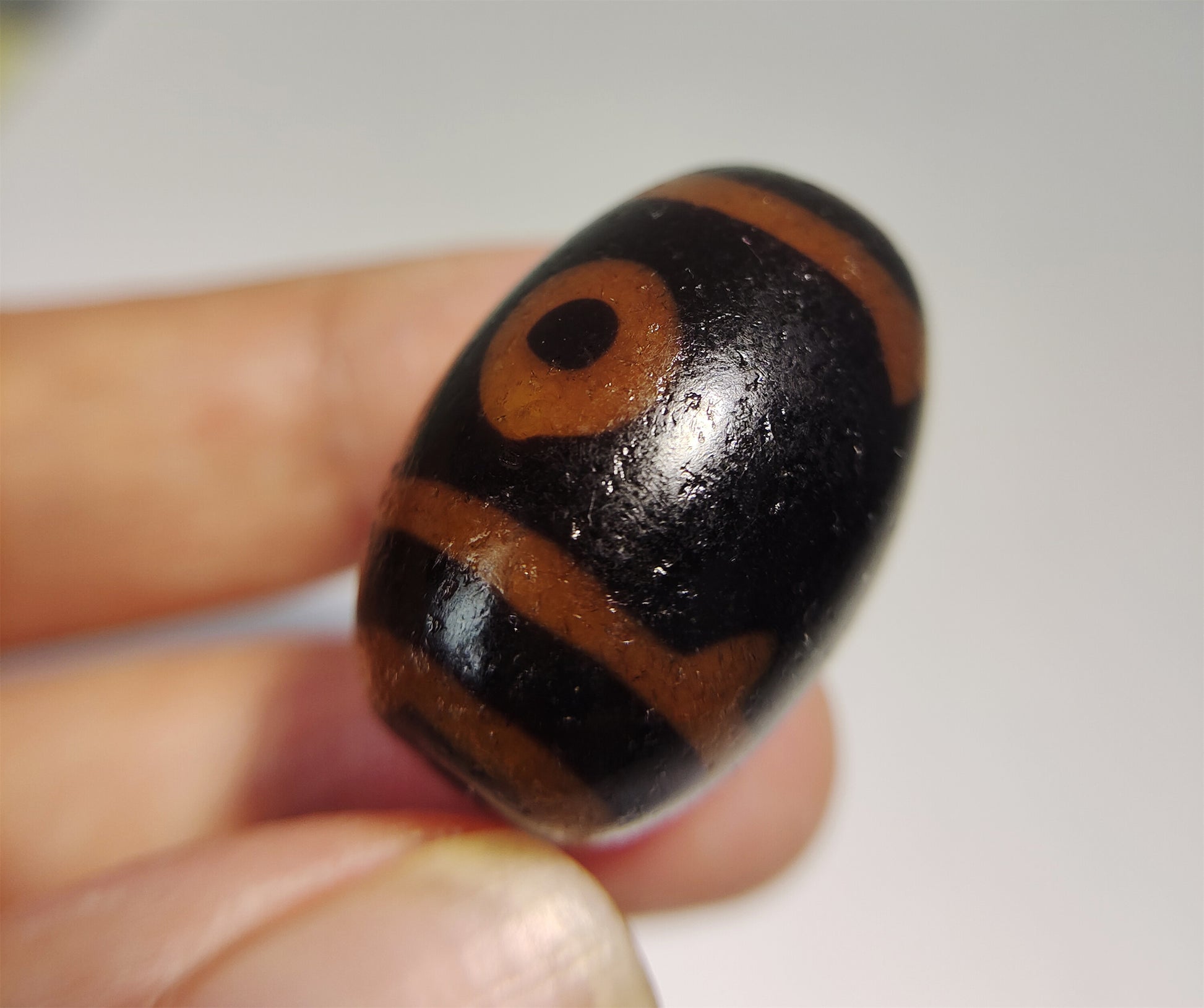 Real tibetan ancient three eyes dzi bead amulet genuine old himalaya agate 3 pure gzi pendant talisman bracelet