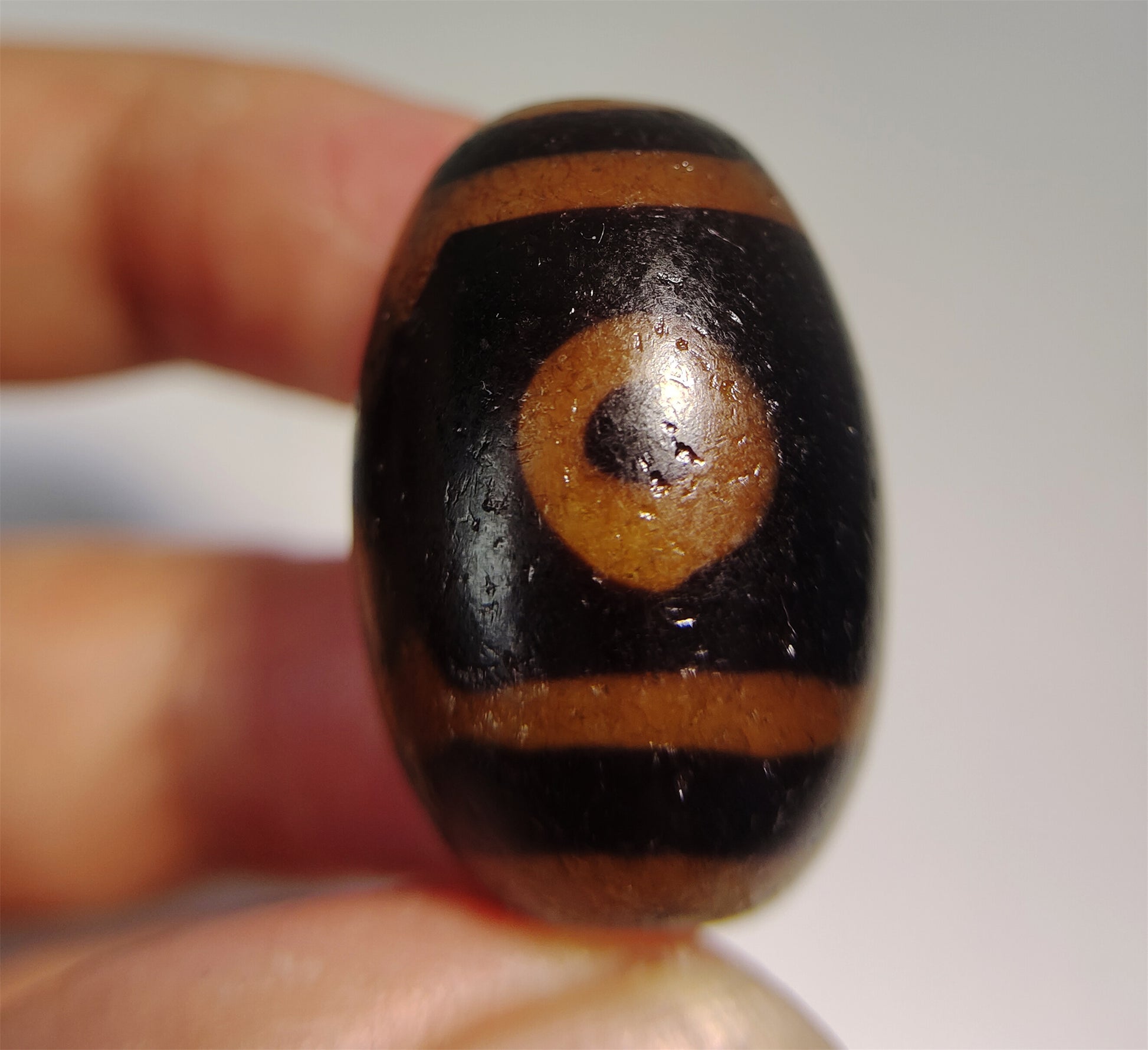 Real tibetan ancient three eyes dzi bead amulet genuine old himalaya agate 3 pure gzi pendant talisman bracelet