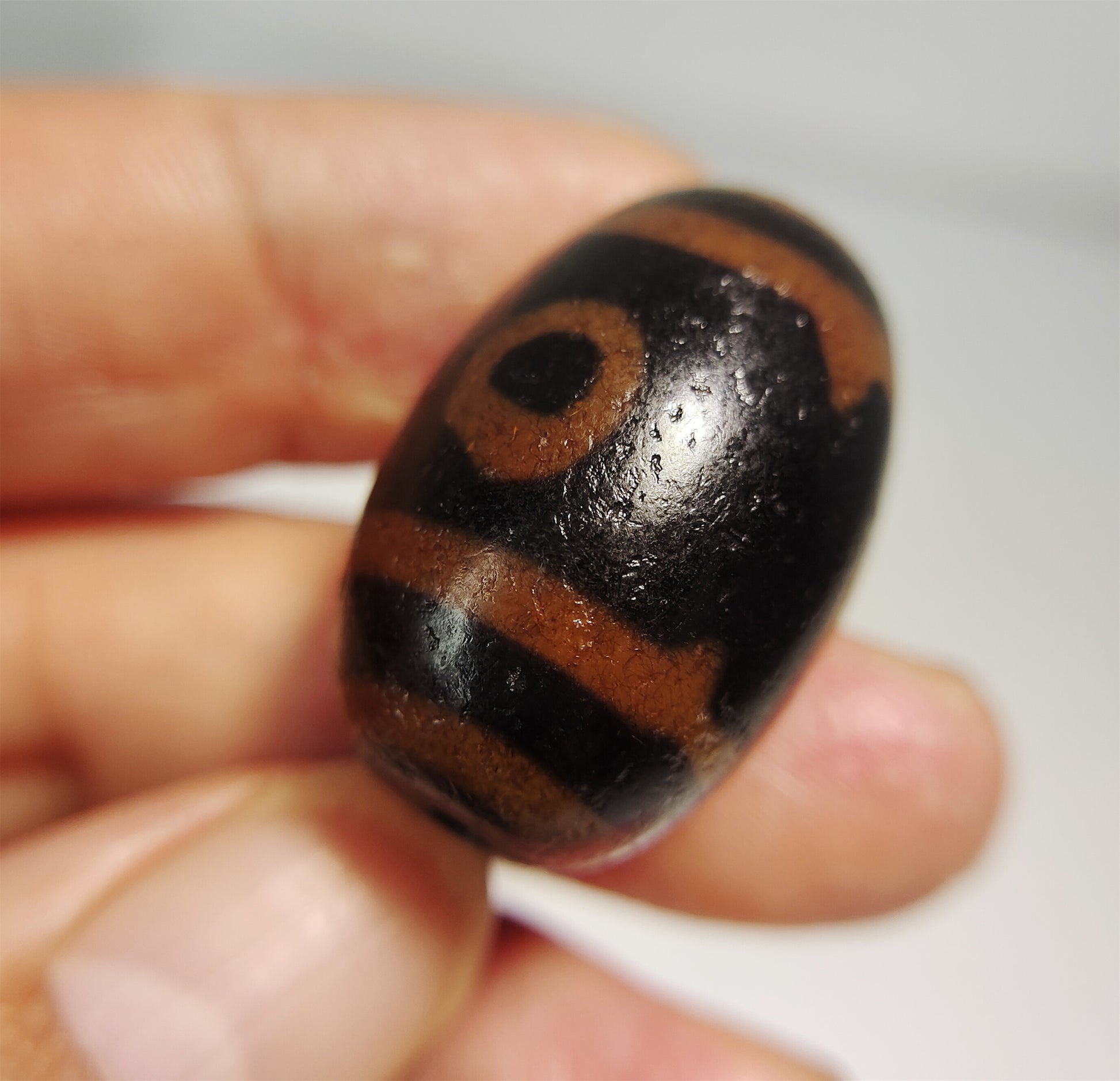 Real tibetan ancient three eyes dzi bead amulet genuine old himalaya agate 3 pure gzi pendant talisman bracelet