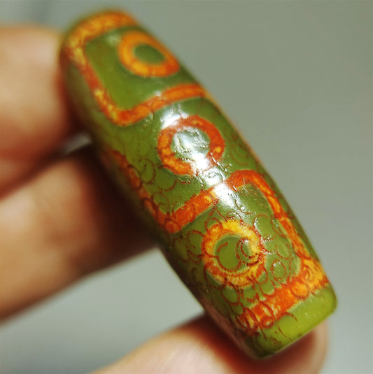 Real tibetan nine eyes dzi bead amulet genuine old ancient himalaya agate pure 9 gzi pendant talisman