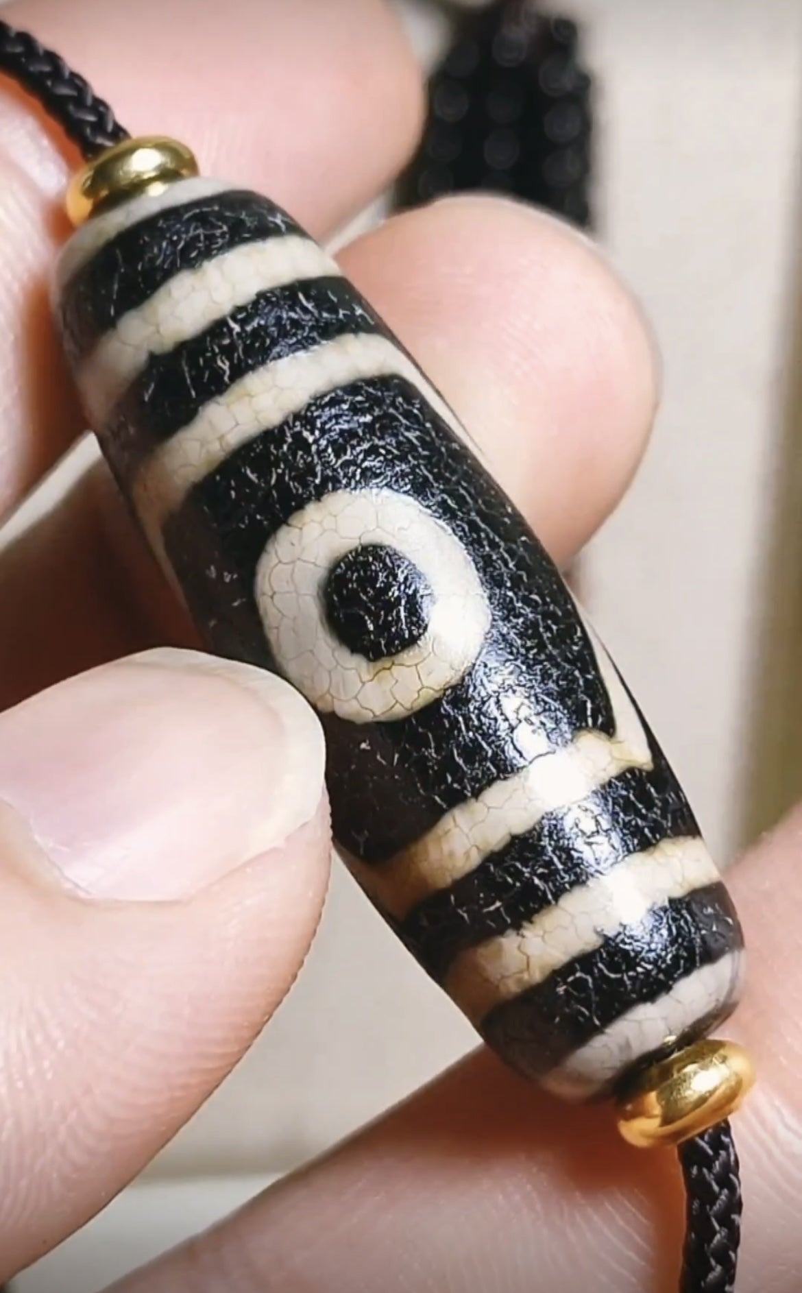 Real tibetan three eyes dzi bead amulet genuine old ancient himalaya agate pure 3 gzi pendant talisman