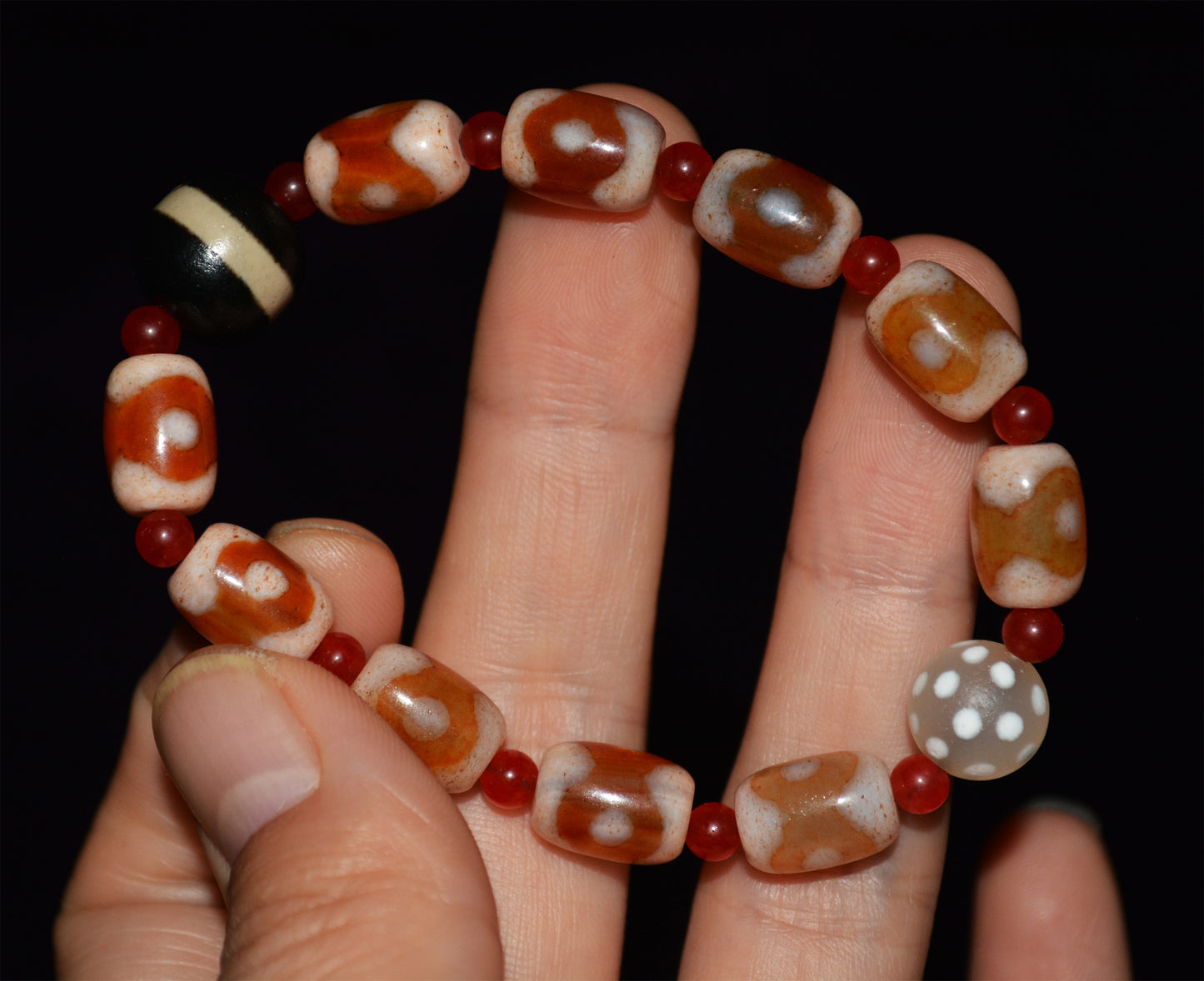 Real tibetan three eyes dzi bead amulet genuine old ancient himalaya agate pure 3 gzi pendant talisman bracelet mala