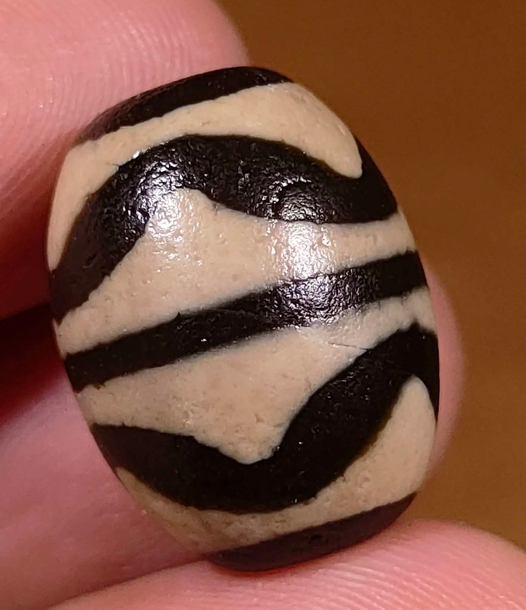 Real Tibetan Old Ancient Tiger Water Wave Dzi Bead Amulet Pendant Agate Pure Huya Gzi Tibet