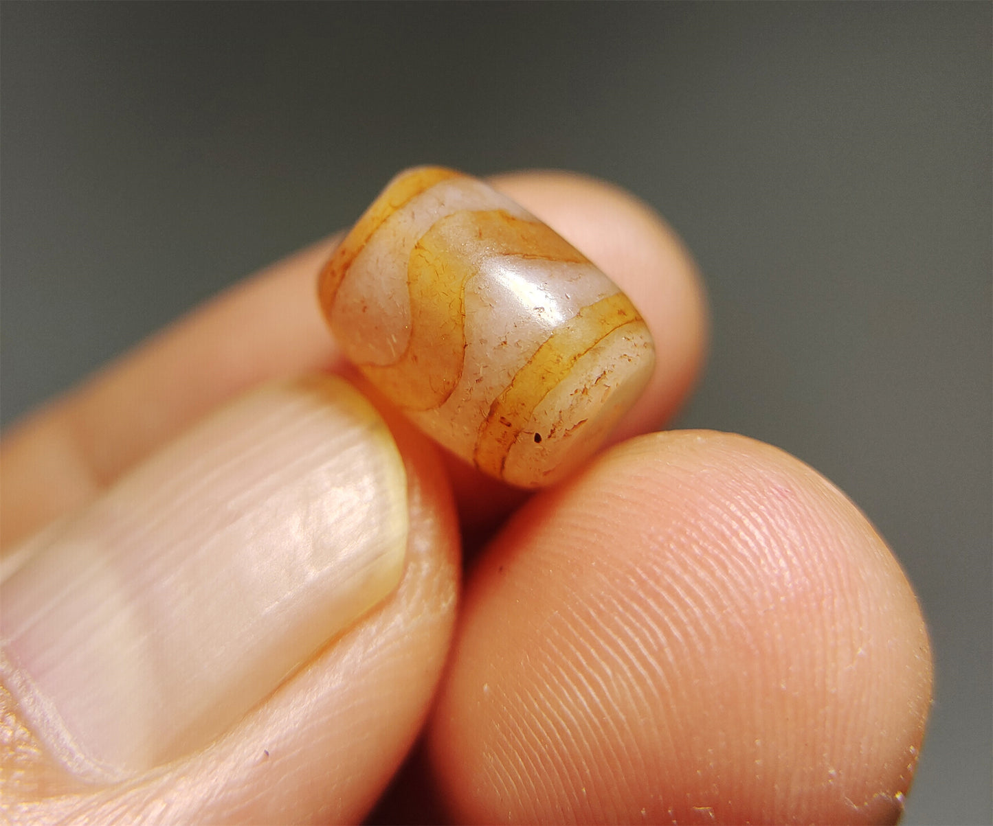 Real tibetan water wave dzi bead amulet genuine old ancient zig zag himalaya agate tiger tooth gzi pure pendant talisman