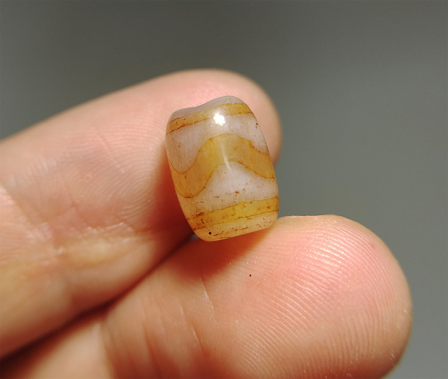 Real tibetan water wave dzi bead amulet genuine old ancient zig zag himalaya agate tiger tooth gzi pure pendant talisman bracelet