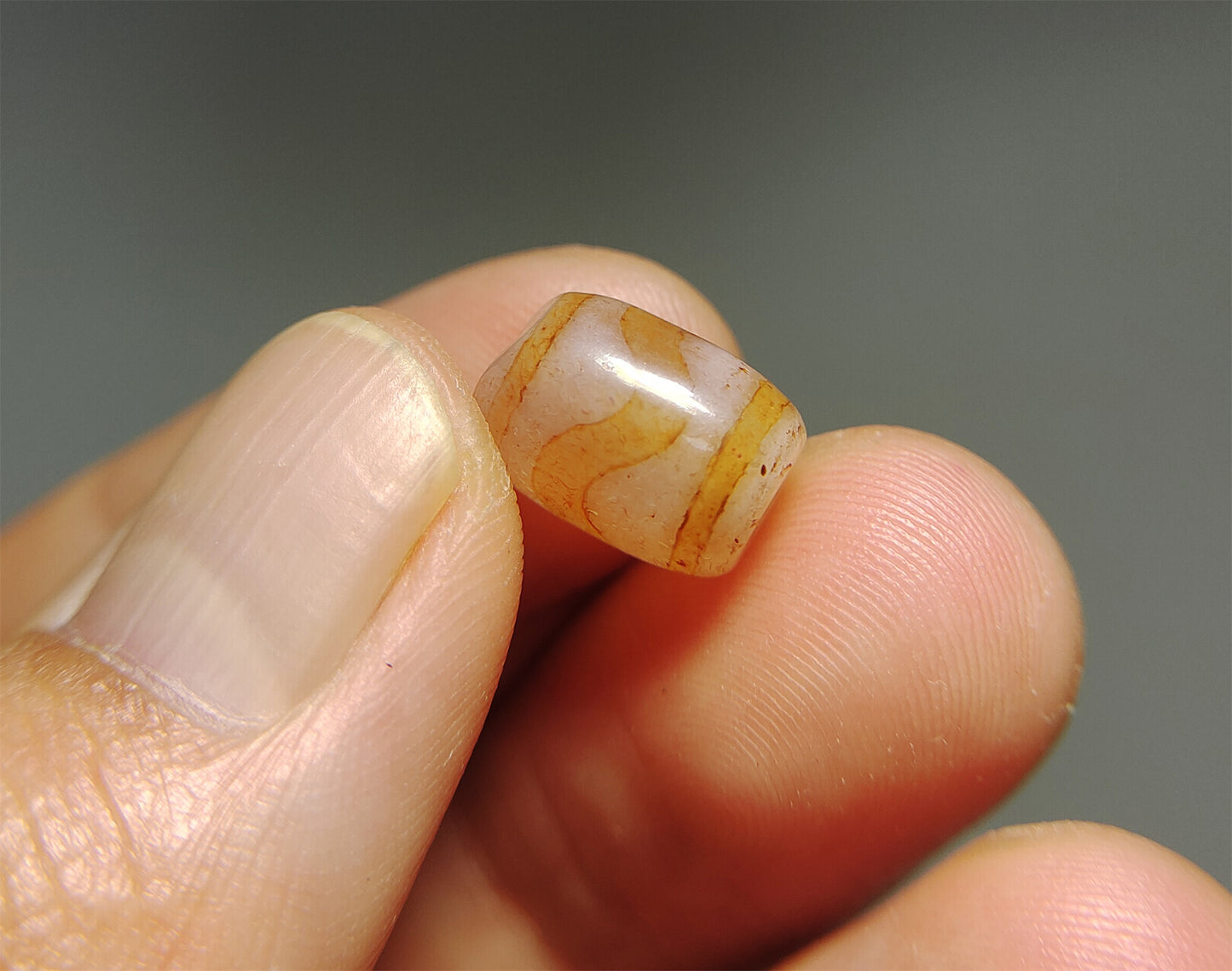 Real tibetan water wave dzi bead amulet genuine old ancient zig zag himalaya agate tiger tooth gzi pure pendant talisman bracelet