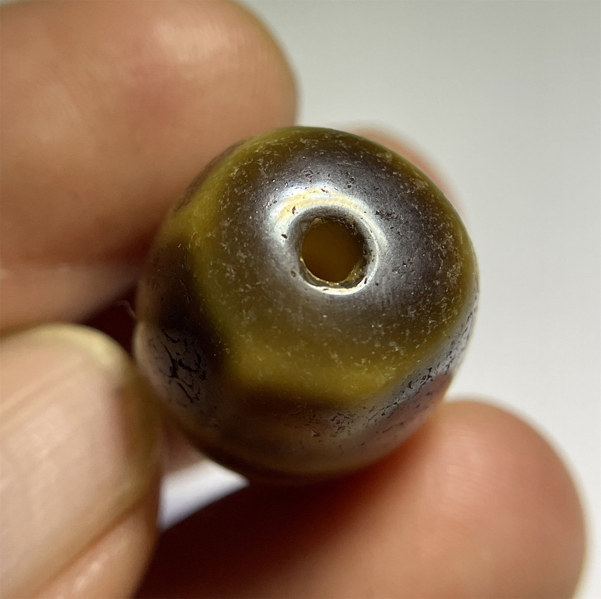 Tibet Ancient Real Six Eyes Lotus Dzi Bead Pendant Amulet Himalayas Agate Genuine Gzi Old Antique Talisman