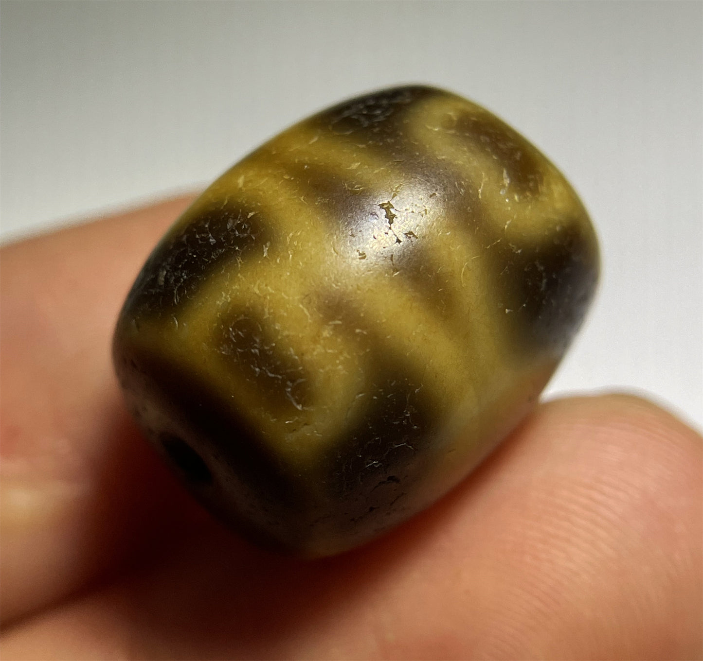 Tibet Ancient Real Six Eyes Lotus Dzi Bead Pendant Amulet Himalayas Agate Genuine Gzi Old Antique Talisman