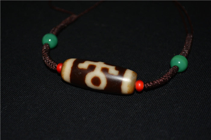 Tibet Ancient Special God of Wealth Dzi Bead Pendant Amulet Himalayas Agate Pure Fortune Gzi Old Antique Real Talisman