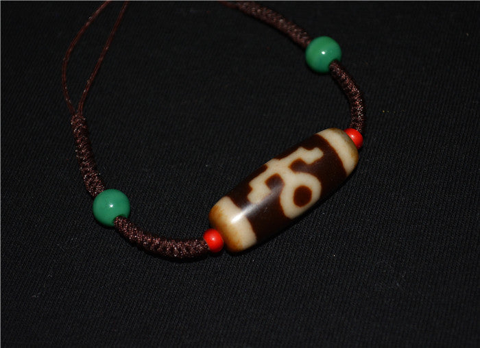 Tibet Ancient Special God of Wealth Dzi Bead Pendant Amulet Himalayas Agate Pure Fortune Gzi Old Antique Real Talisman