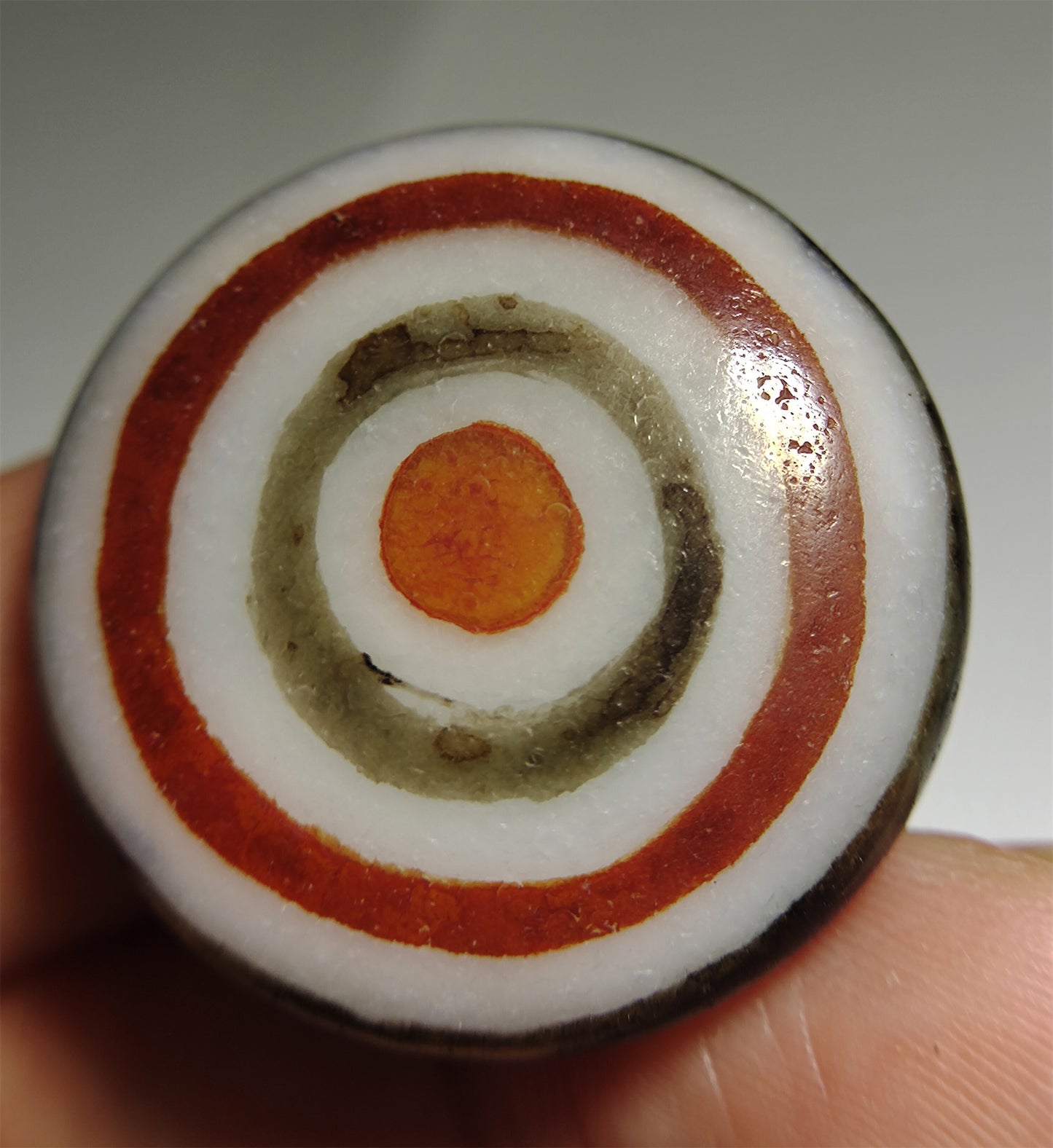 Tibet Old Ancient Lukmik Dzi Bead Amulet Luk Mik One Eye Goat Himalayan Medicine Agate Pendant Genuine Talisman