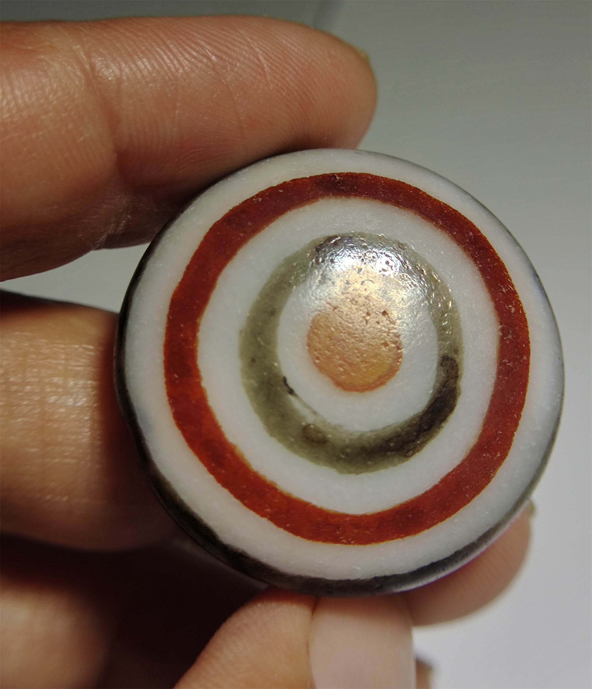 Tibet Old Ancient Lukmik Dzi Bead Amulet Luk Mik One Eye Goat Himalayan Medicine Agate Pendant Genuine Talisman