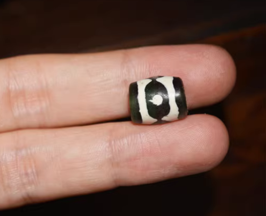 Tibet Old Ancient Three Eye Chung Dzi Bead Amulet Pendant Agate Real Himalayan 3 Eyed Pure Gzi Old Antique Talisman