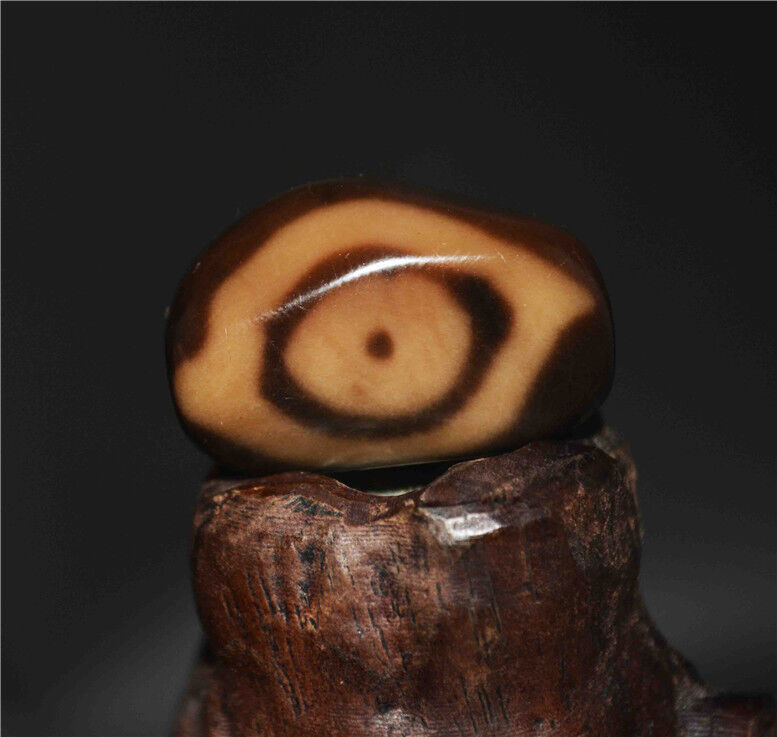 Tibetan Ancient Buddha's Eye Dzi Bead Four Eyes Amulet Himalayan Old Antique Real Agate Nepal Two Eyed Pure Gzi Pendant Talisman Bracelet