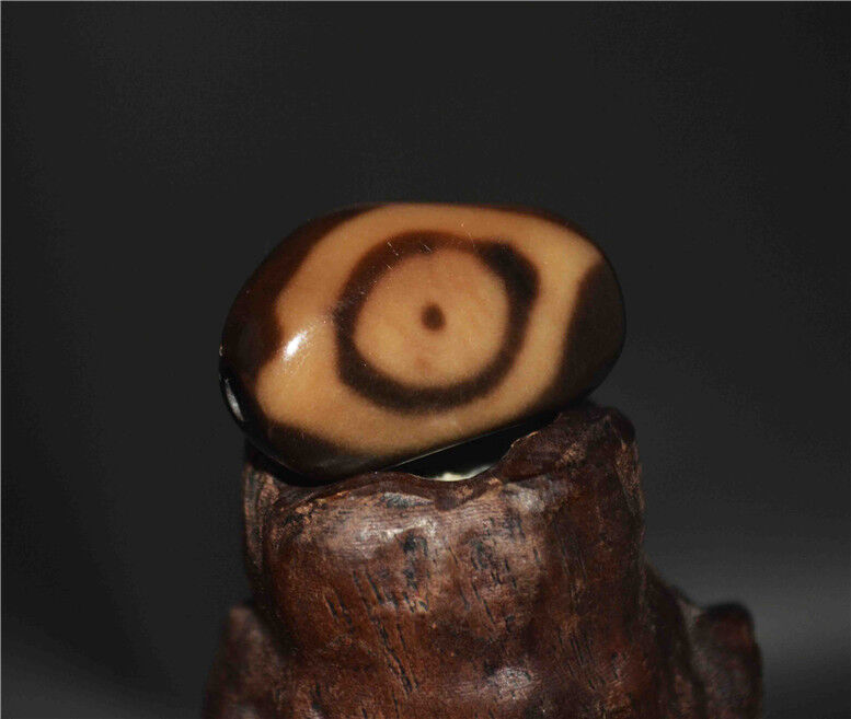 Tibetan Ancient Buddha's Eye Dzi Bead Four Eyes Amulet Himalayan Old Antique Real Agate Nepal Two Eyed Pure Gzi Pendant Talisman Bracelet