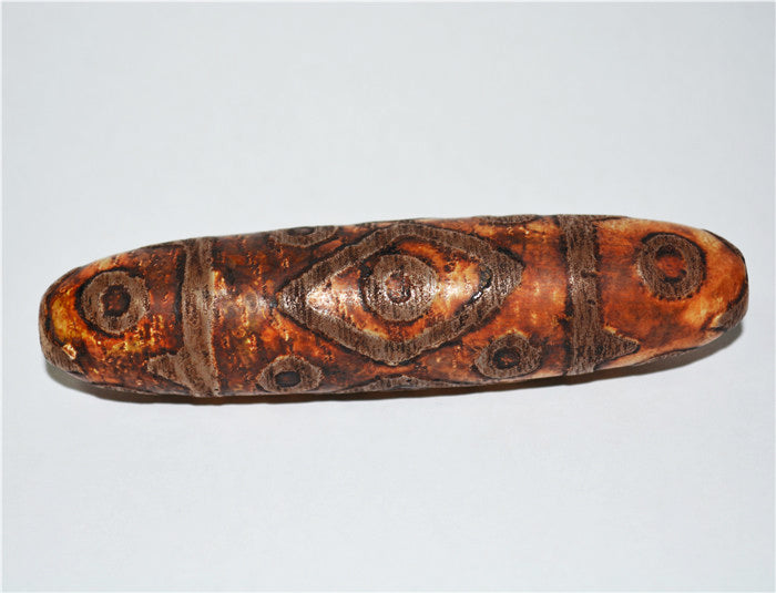 Tibetan Ancient Eighteen Eyes Dzi Bead Amulet Pendant Agate Pure 18 Eyed Gzi Old Real Himalaya Talisman