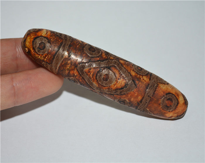 Tibetan Ancient Eighteen Eyes Dzi Bead Amulet Pendant Agate Pure 18 Eyed Gzi Old Real Himalaya Talisman