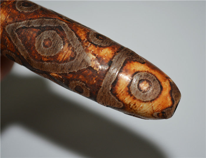 Tibetan Ancient Eighteen Eyes Dzi Bead Amulet Pendant Agate Pure 18 Eyed Gzi Old Real Himalaya Talisman