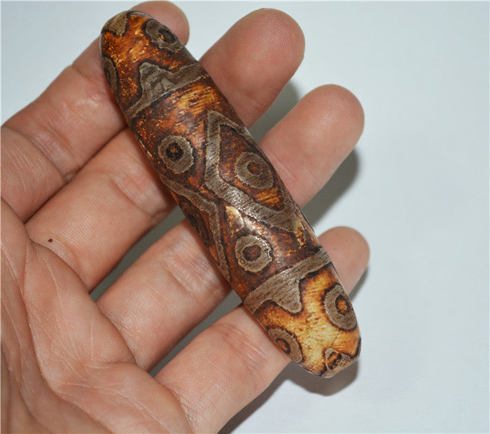 Tibetan Ancient Eighteen Eyes Dzi Bead Amulet Pendant Agate Pure 18 Eyed Gzi Old Real Himalaya Talisman