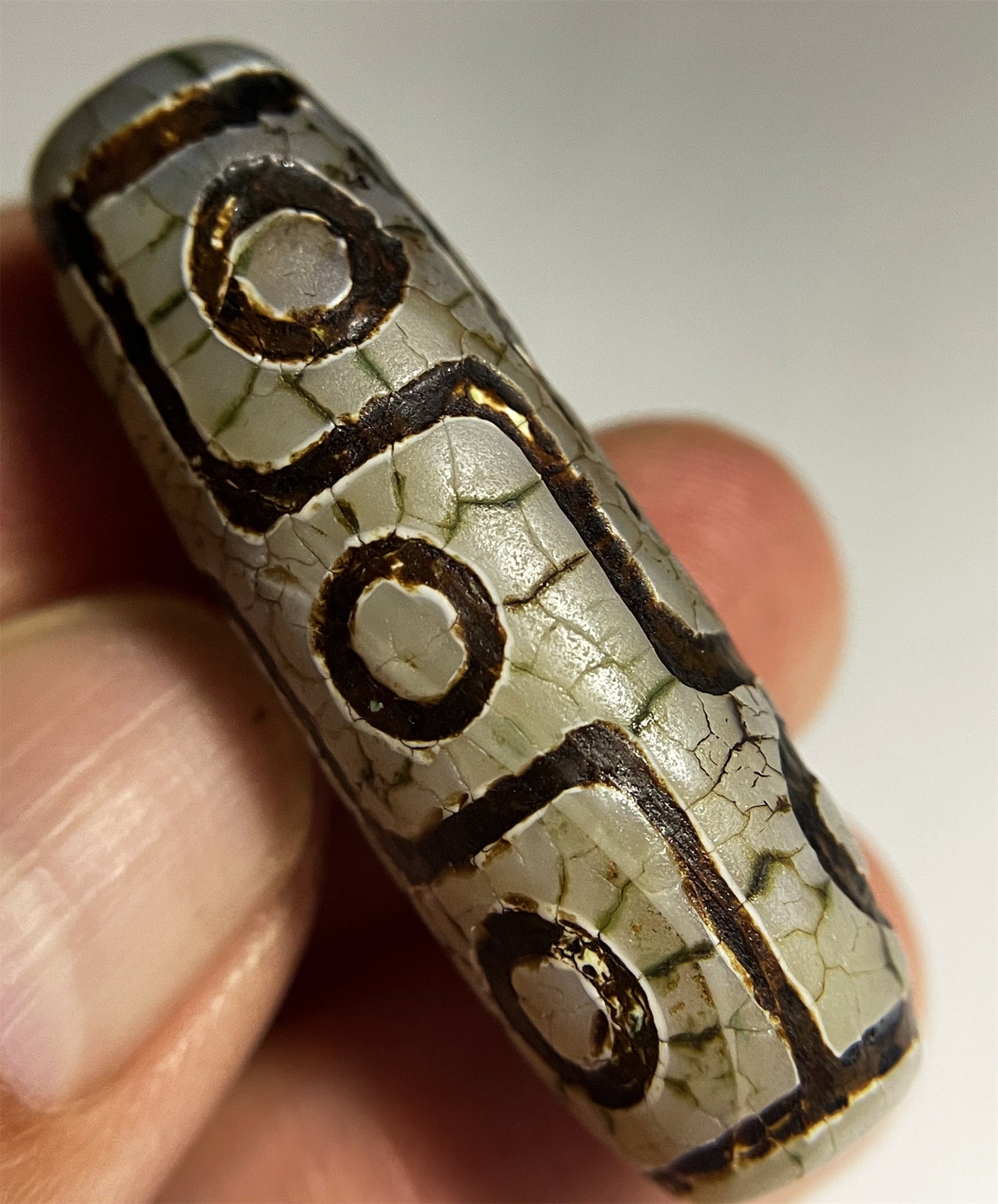 Tibetan Ancient Nine Eye Dzi Bead Amulet Pendant Real Himalaya Agate Pure 9 Eyed Gzi Old Antique Genuine Talisman Bracelet