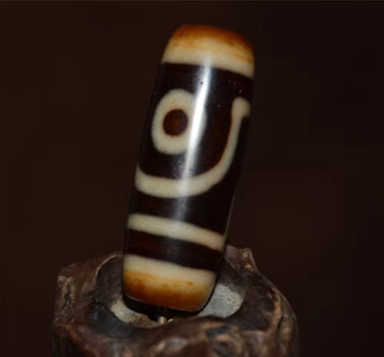 Tibetan Ancient Pure Two Eyes Dzi Bead Amulet Pendant Himalayan Old Antique Real Agate Nepal 2 Eyed Gzi Talisman Bracelet