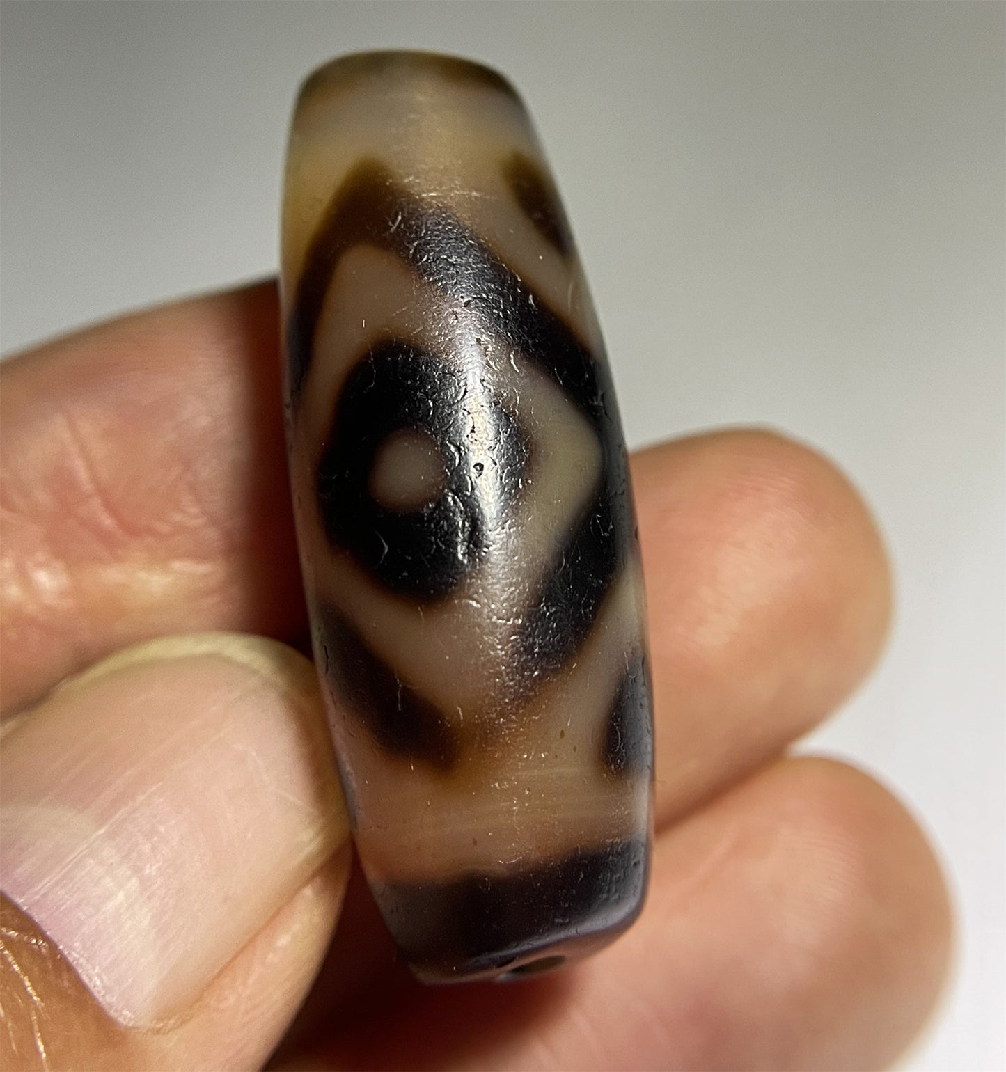 Tibetan Ancient Six Eyes Dzi Bead Amulet Pendant Real Himalaya Agate Pure Diamond Two Eyed Gzi Old Antique Genuine Talisman Bracelet