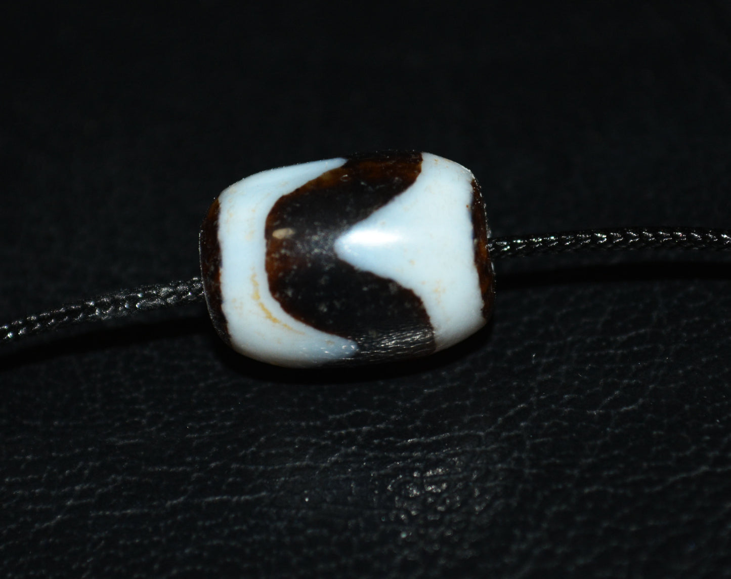 Tibetan Ancient Tiger Tooth Dzi Bead Amulet Pendant Himalaya Agate Zigzag Old Antique Nepal Real Water Wave Pure Gzi Talisman