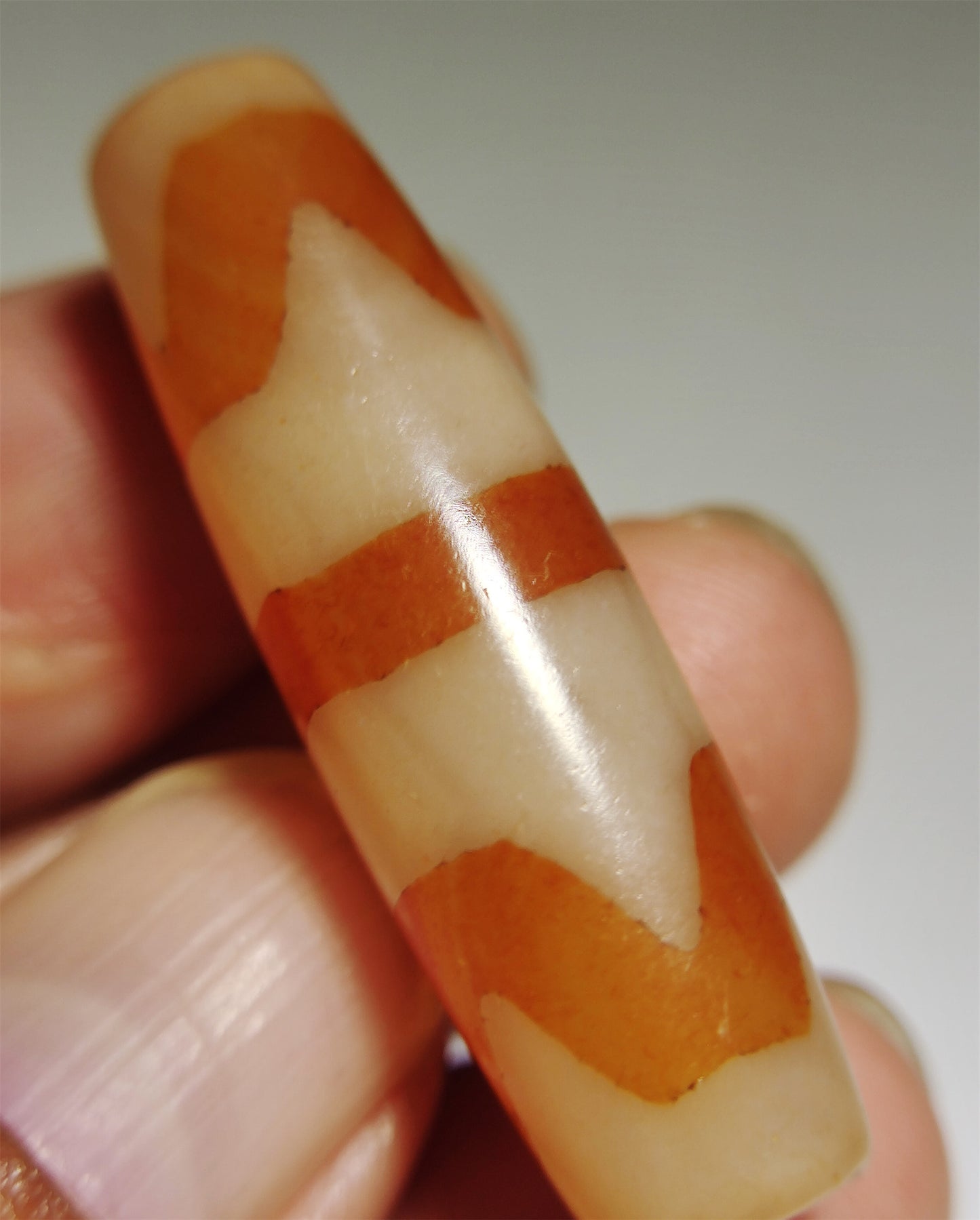 Tibetan Ancient Tiger Tooth Dzi Bead Amulet Pendant Himalayan Agate Pure Water Wave Zigzag Gzi Old Antique Real Talisman Bracelet