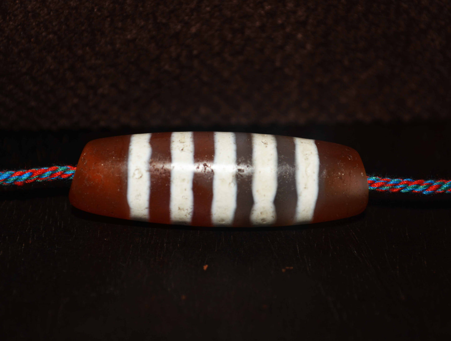 Tibetan Old Ancient Five Stripes Dzi Bead Amulet Himalayan Pendant Genuine Agate Pure Striped Gzi