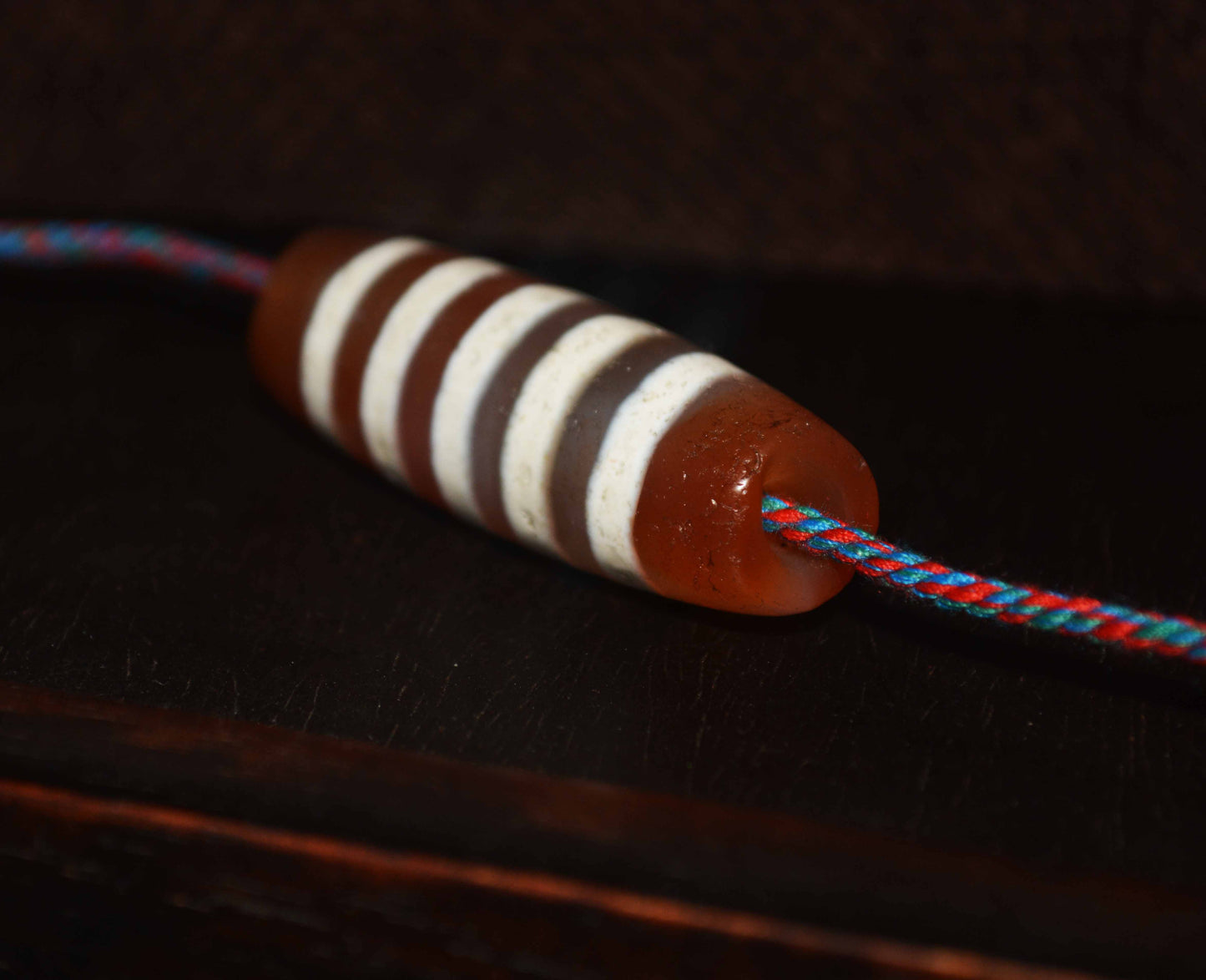 Tibetan Old Ancient Five Stripes Dzi Bead Amulet Himalayan Pendant Genuine Agate Pure Striped Gzi