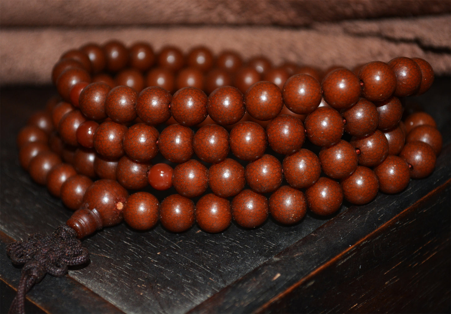 Tibetan Old Antique Bodhi Seeds Bracelet Mala Prayer Beads 108 Rosary Himalayan Necklace