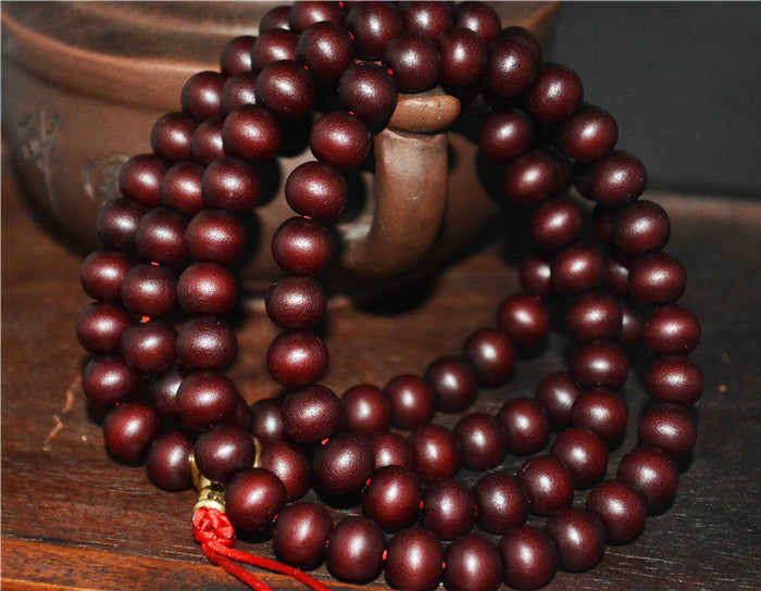 Tibetan Old Antique Bodhi Seeds Mala Prayer Beads Rosary Bracelet 108 Nepal Puti Buddhism