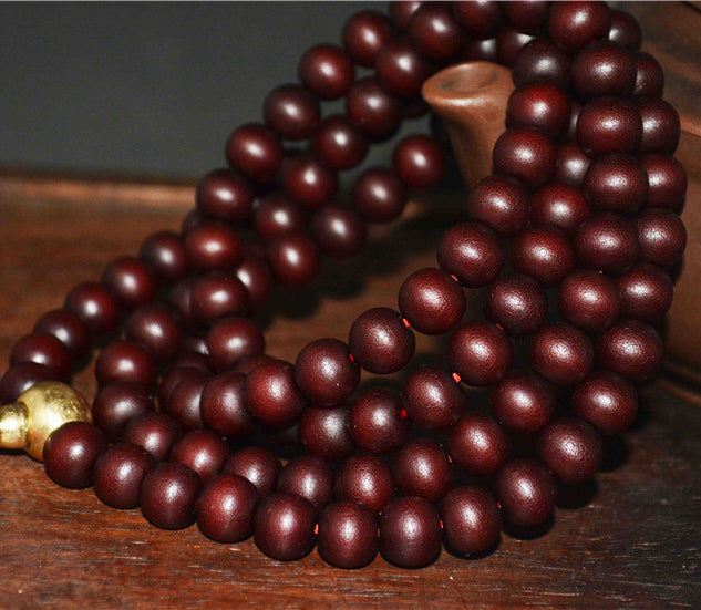 Tibetan Old Antique Bodhi Seeds Mala Prayer Beads Rosary Bracelet 108 Nepal Puti Buddhism