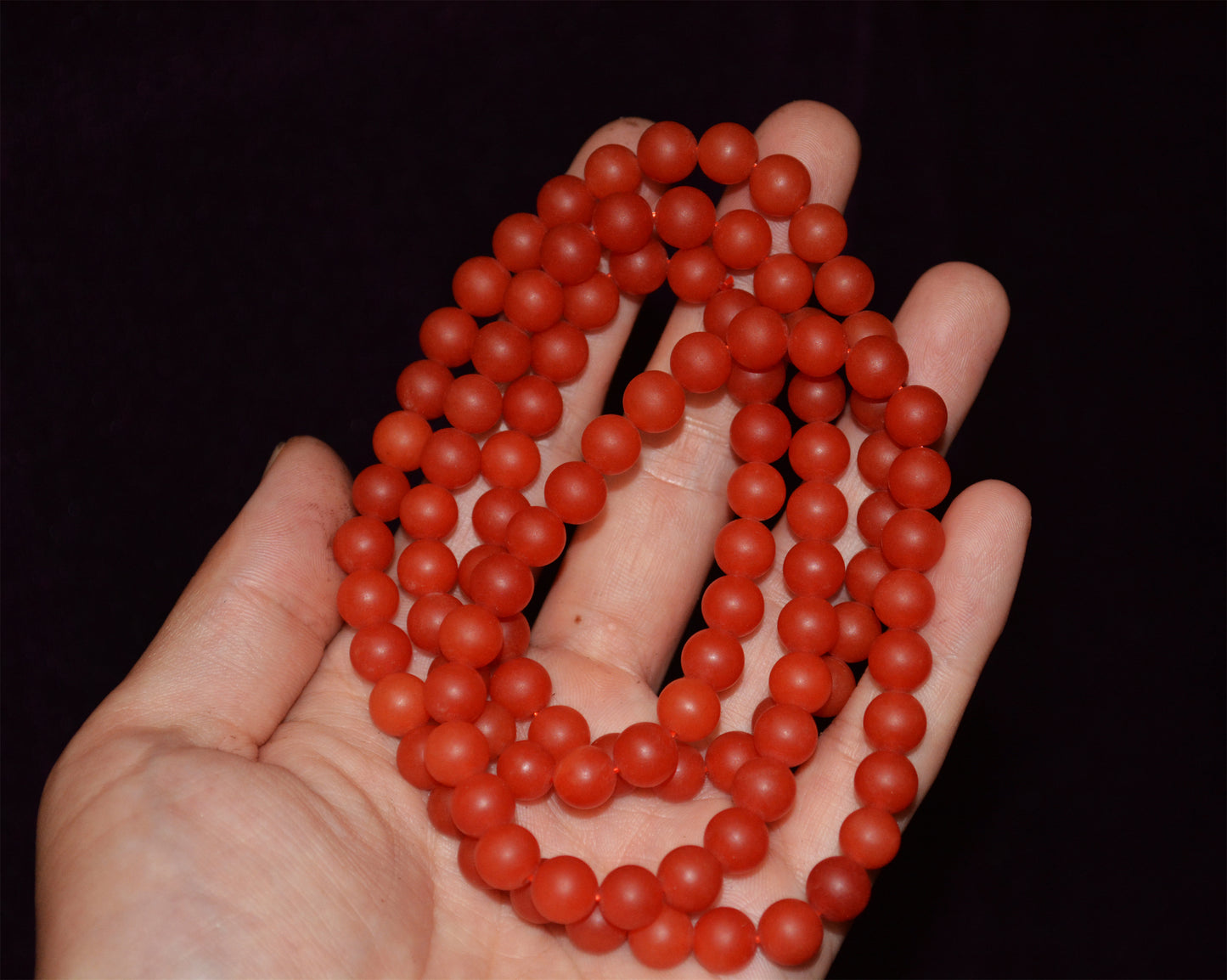 Tibetan Antique Pema Raka Agate Bracelet Mala Prayer Beads Himalayan Nanhong Carnelian 108 Old Rosary Genuine Worry Amulet