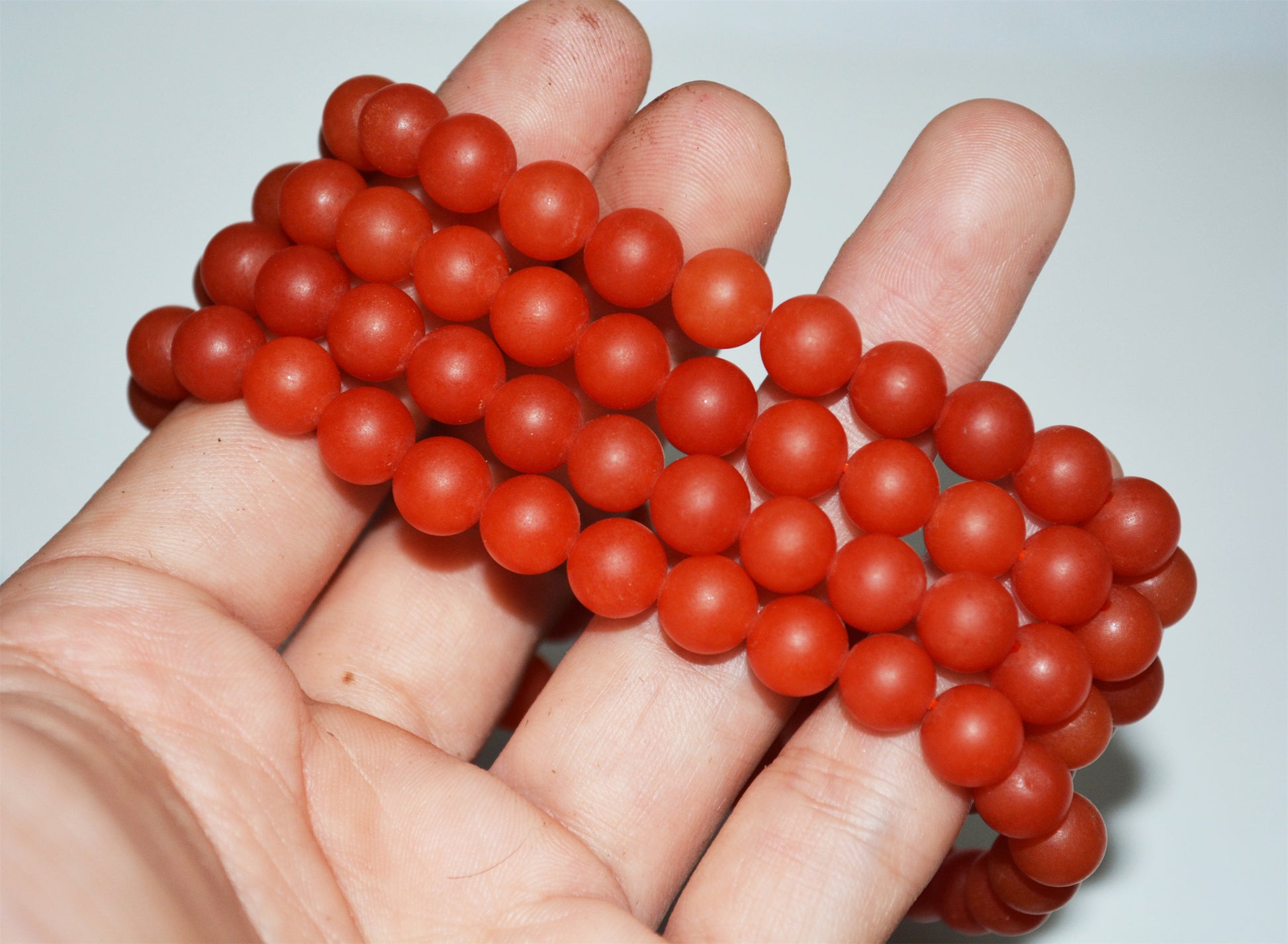 Tibetan Antique Pema Raka Agate Bracelet Mala Prayer Beads Himalayan Nanhong Carnelian 108 Old Rosary Genuine Worry Amulet