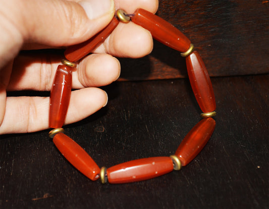 Tibetan Old Antique Pema Raka Agate Bracelet Mala Prayer Beads Nanhong Carnelian Rosary Himalaya Genuine Worry Amulet