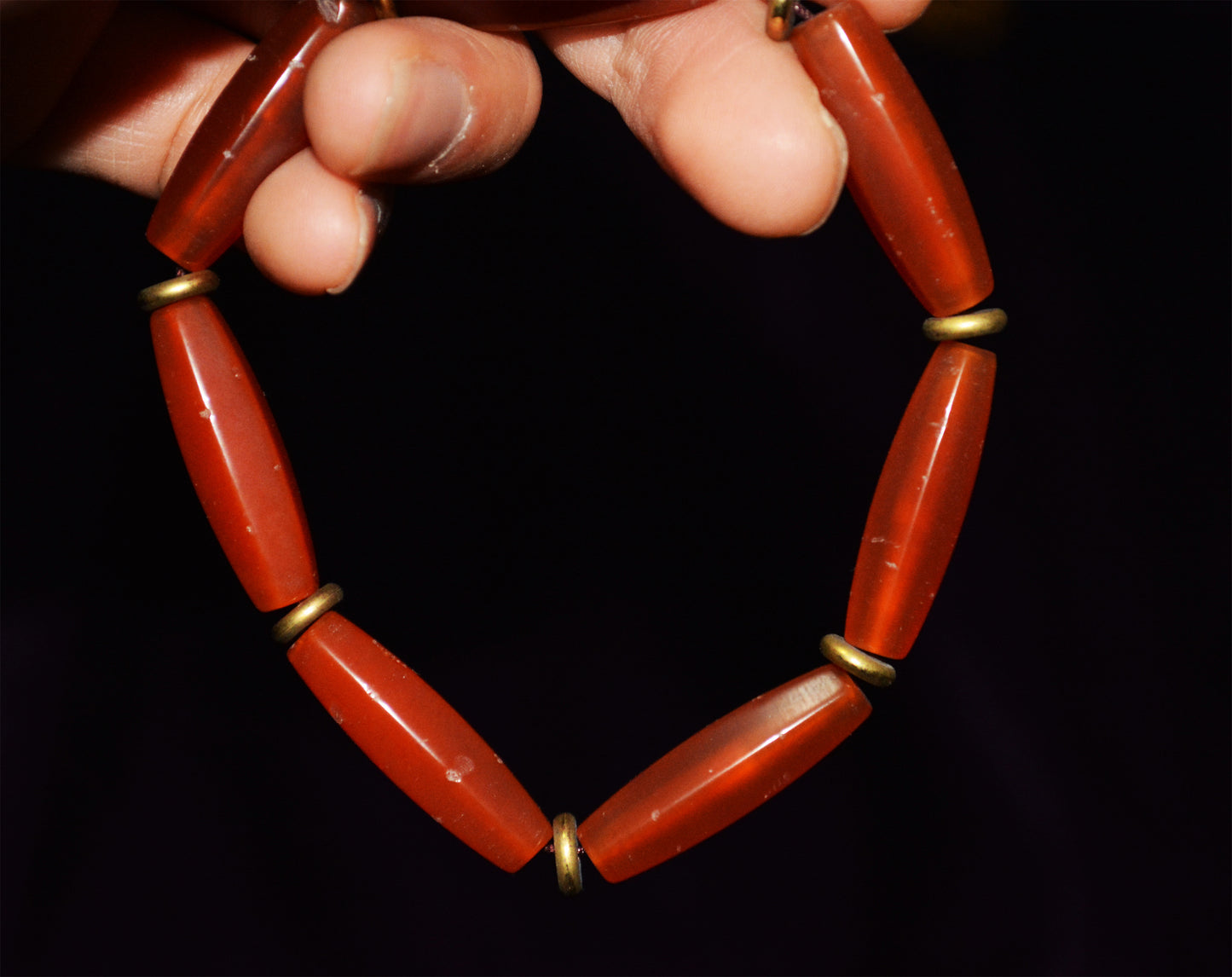 Tibetan Old Antique Pema Raka Agate Bracelet Mala Prayer Beads Nanhong Carnelian Rosary Himalaya Genuine Worry Amulet