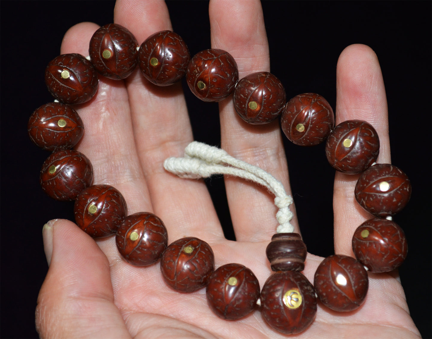 Tibetan Old Antique Phoenix Eyes Bodhi Seeds Bracelet Mala Prayer Beads 108 Rosary Himalayas Fengyan Puti