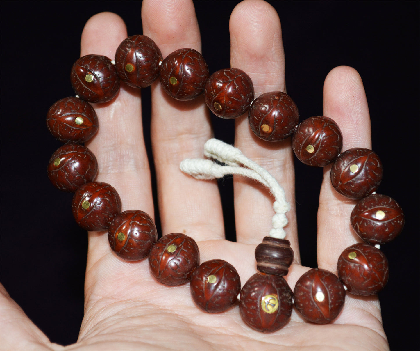 Tibetan Old Antique Phoenix Eyes Bodhi Seeds Bracelet Mala Prayer Beads 108 Rosary Himalayas Fengyan Puti