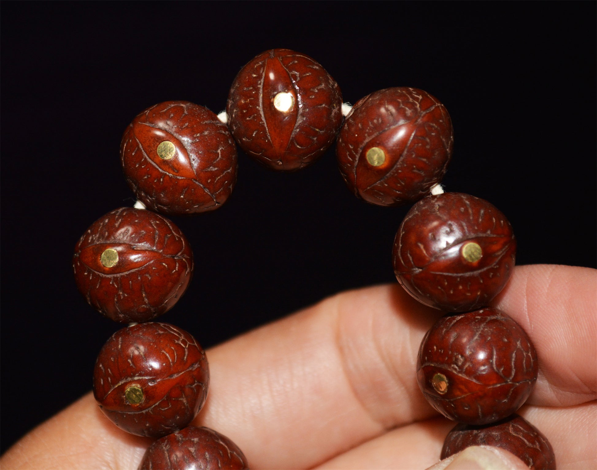 Tibetan Old Antique Phoenix Eyes Bodhi Seeds Bracelet Mala Prayer Beads 108 Rosary Himalayas Fengyan Puti