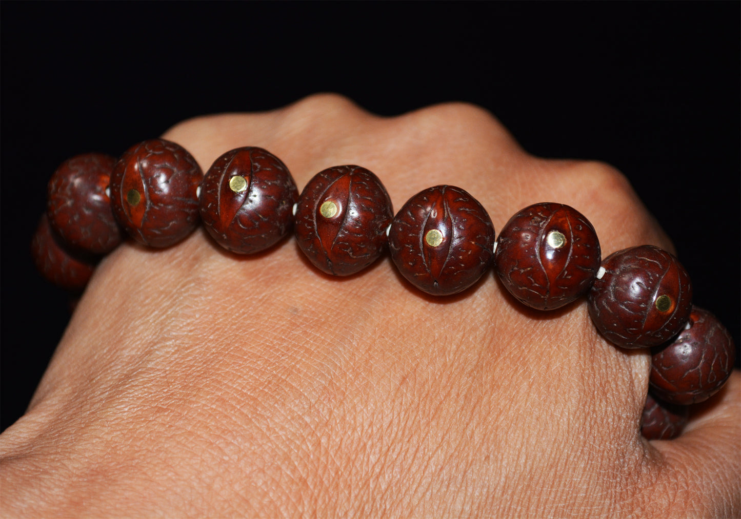 Tibetan Old Antique Phoenix Eyes Bodhi Seeds Bracelet Mala Prayer Beads 108 Rosary Himalayas Fengyan Puti