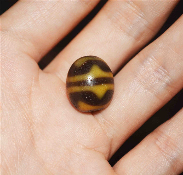 Tibetan Real Ancient Tiger Tooth Water Wave Dzi Bead Pendant Amulet Himalayan Agate Pure Zig Zag Gzi Bracelet Talisman Genuine