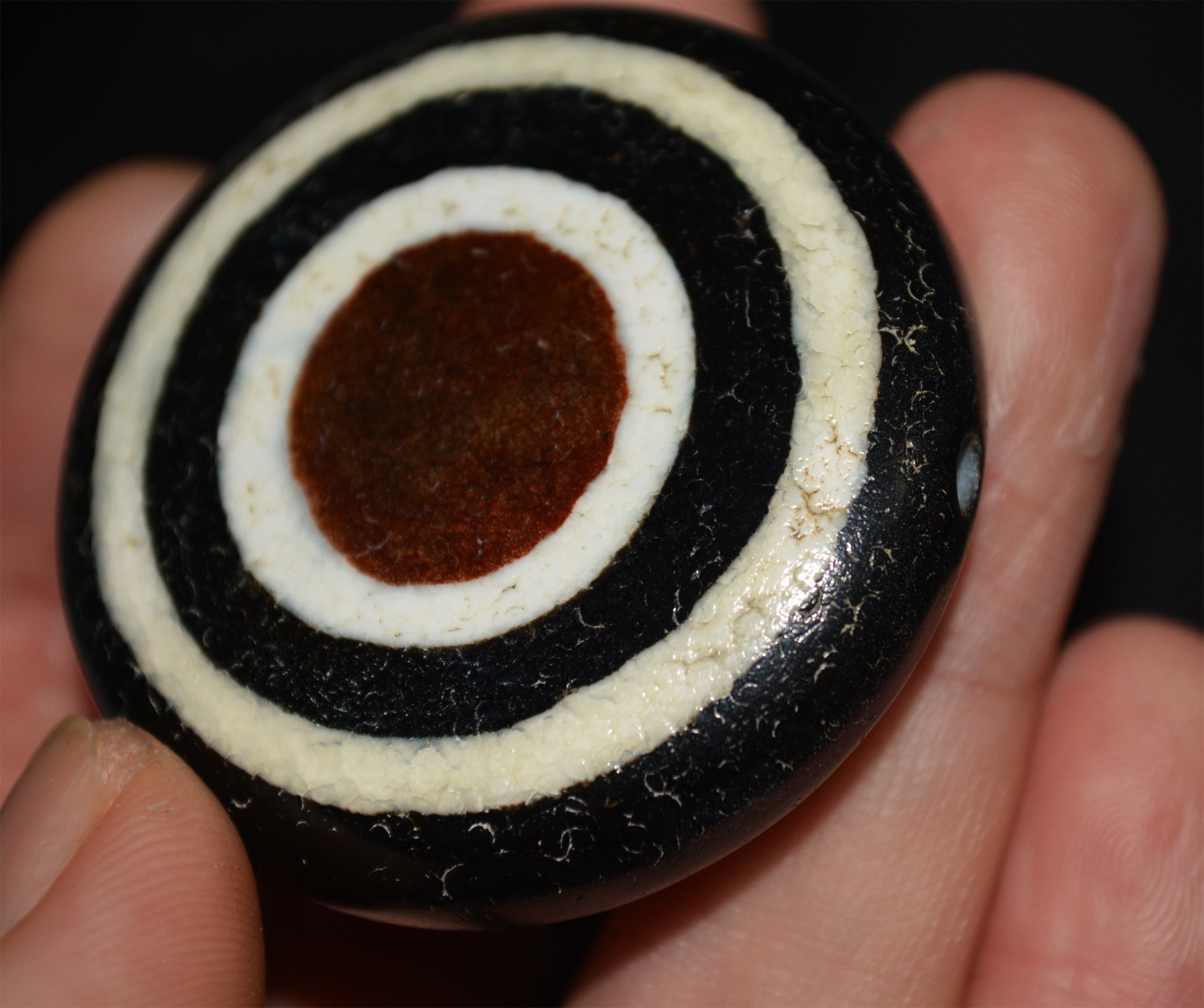 Tibetan Ancient Two Eyes Lukmik Dzi Bead